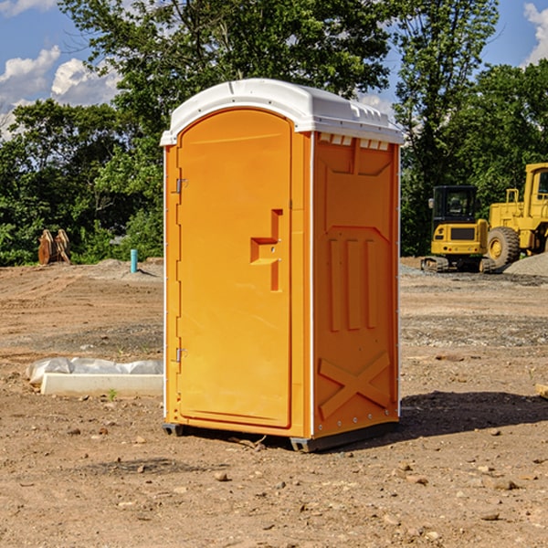 how often are the portable restrooms cleaned and serviced during a rental period in Plympton